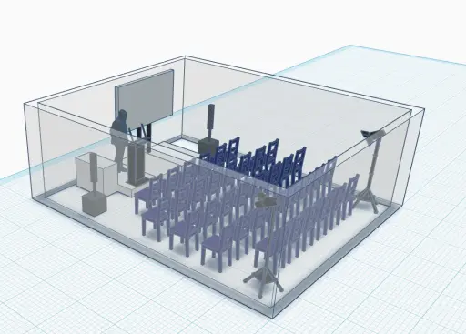 Ülésrend és teremelrendezés – 3D rendezvény látványterv